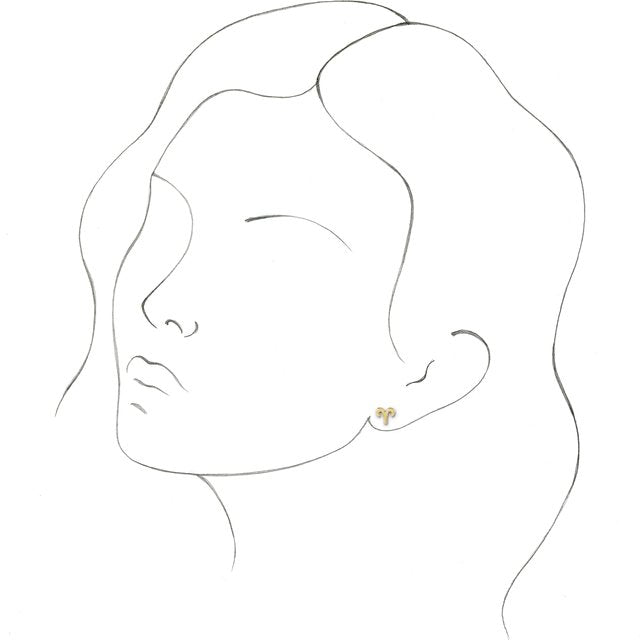 14K Pisces Zodiac Earrings
