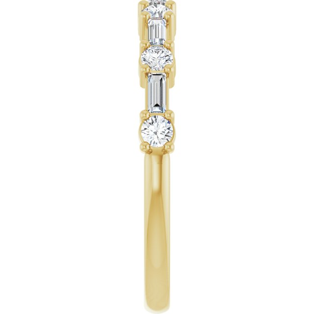 14K Yellow 1/2 CTW Natural Diamond Matching Band