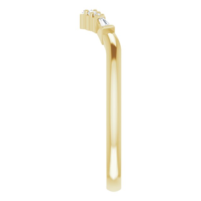 14K Yellow .08 CTW Natural Diamond Matching Band