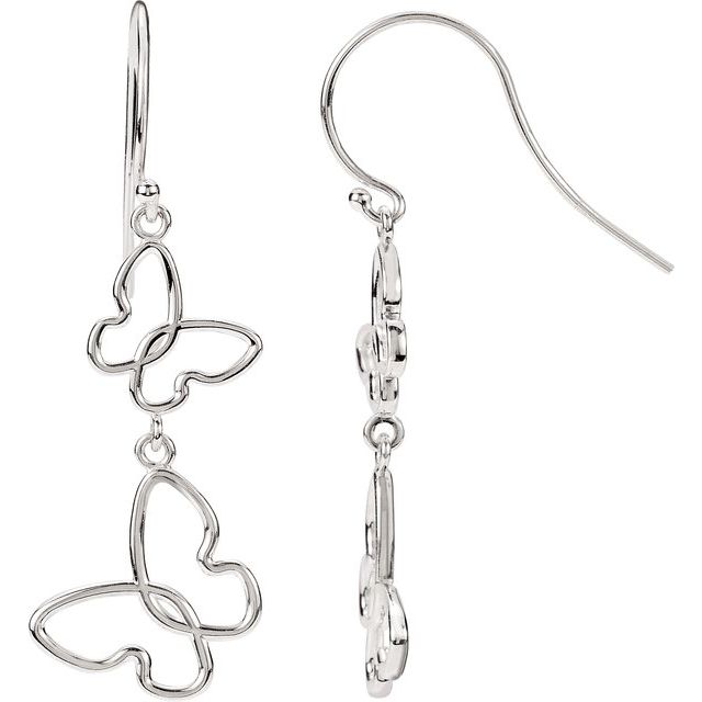 Sterling Silver Butterfly Earrings