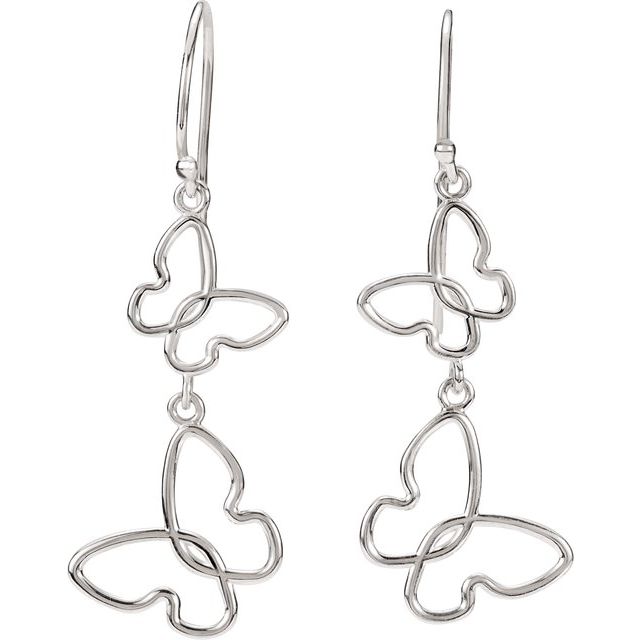 Sterling Silver Butterfly Earrings