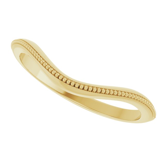14K Oval Matching Band