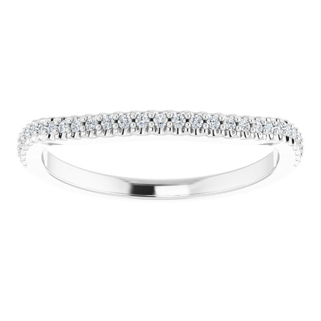14K White 1/8 CTW Natural Diamond Match Band