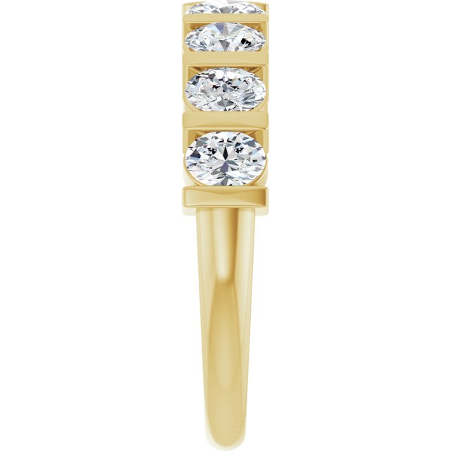 14K Yellow 1 1/4 CTW Natural Diamond Matching Band
