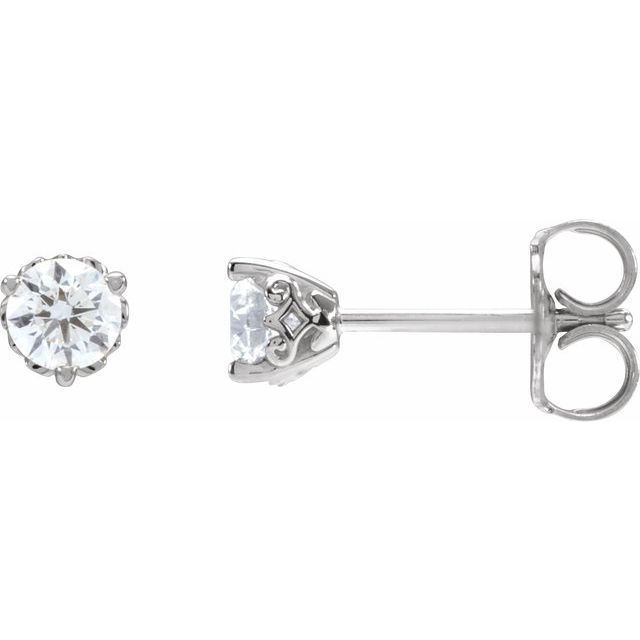14K 1/3 CTW Lab-Grown Diamond Vintage-Inspired Earrings