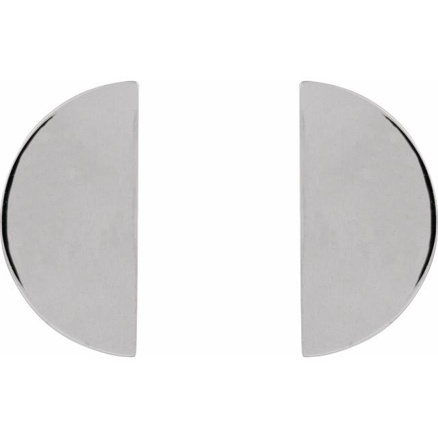 Sterling Silver Half Circle Earrings