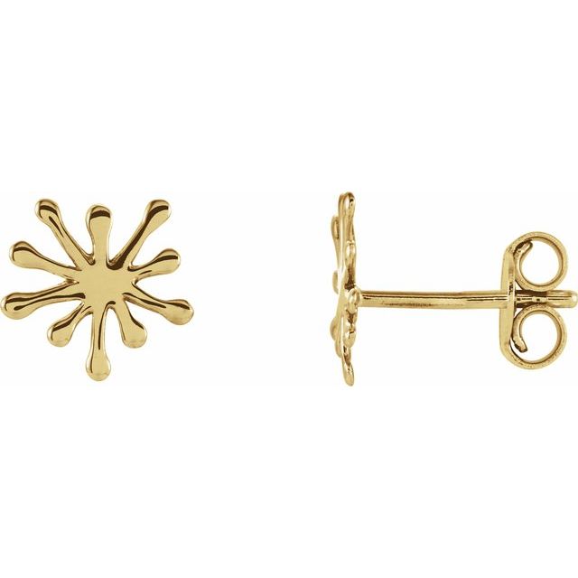 14K Burst Stud Earrings