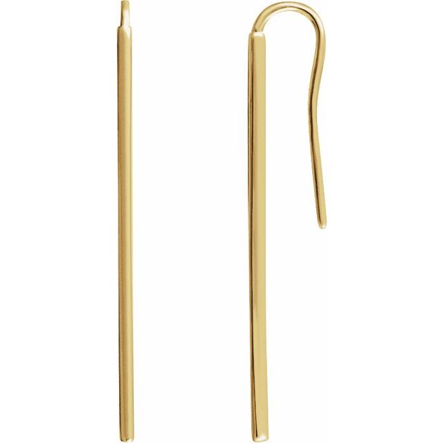 14K Vertical Bar Earrings