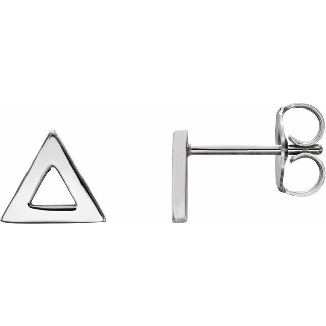 14K Triangle Earrings