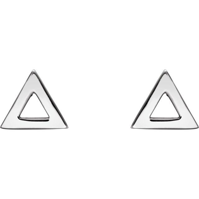14K Triangle Earrings
