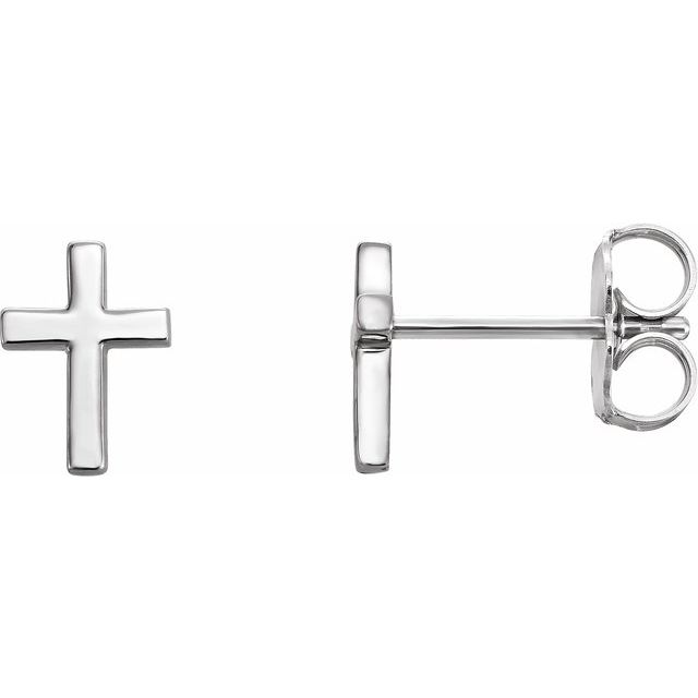 Sterling Silver Cross Earrings