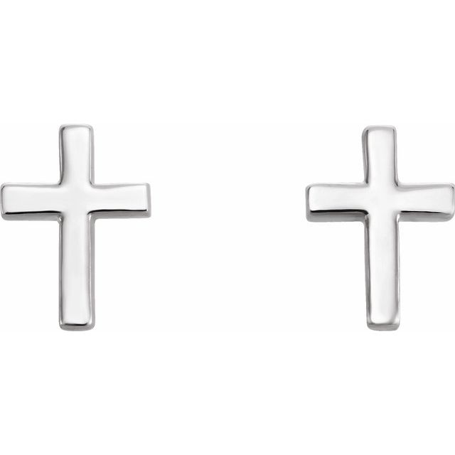 Sterling Silver Cross Earrings