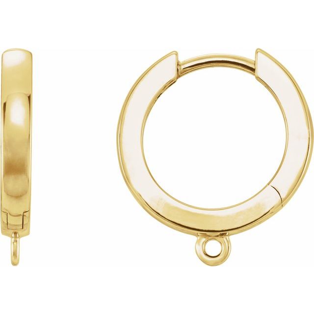 18K Hinged Hoop Earring Top