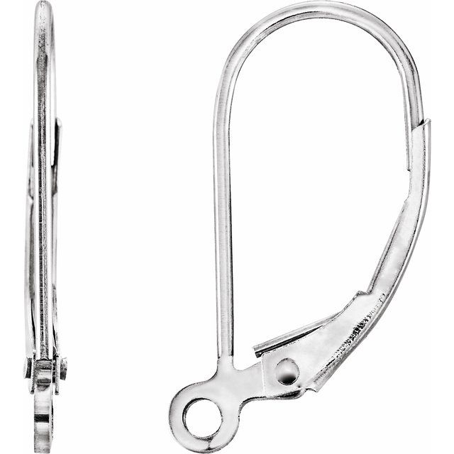 18K Lever Back Earring Top
