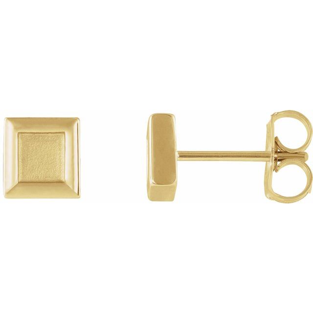 14K Square Petite Earrings