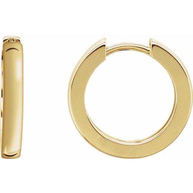 18K Hinged Hoop Earrings