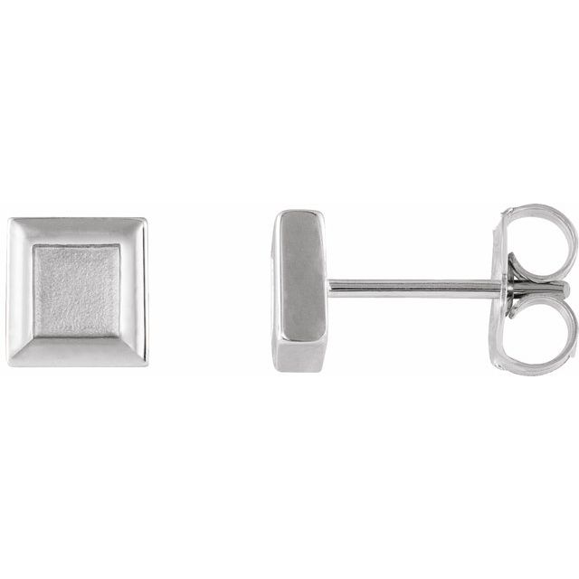 Sterling Silver Square Petite Earrings