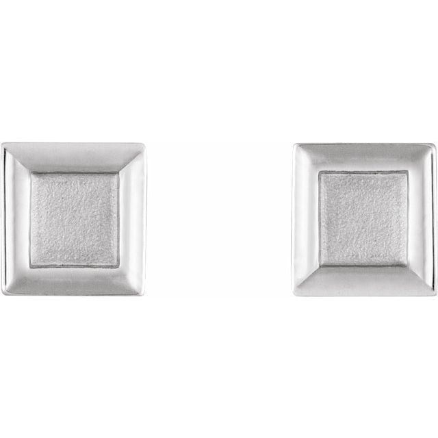 14K Square Petite Earrings
