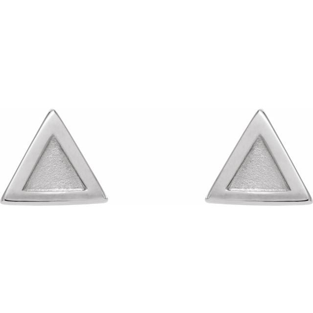 Sterling Silver Petite Triangle Earrings