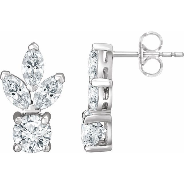 Sterling Silver Imitation Cubic Zirconia Earrings