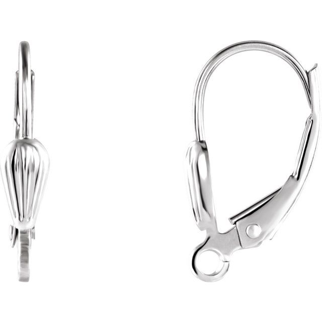 14K Shell Lever Back Earring Top