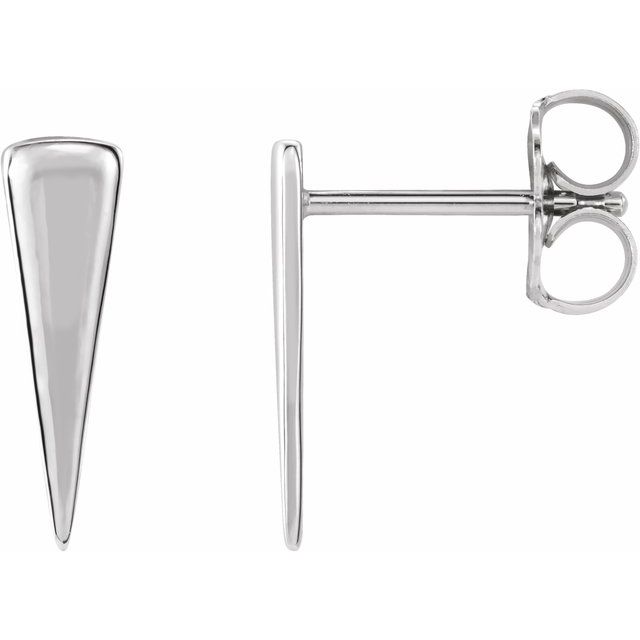 Sterling Silver Triangle Earrings