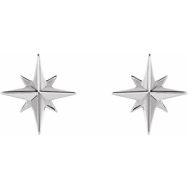 Sterling Silver Star Earrings