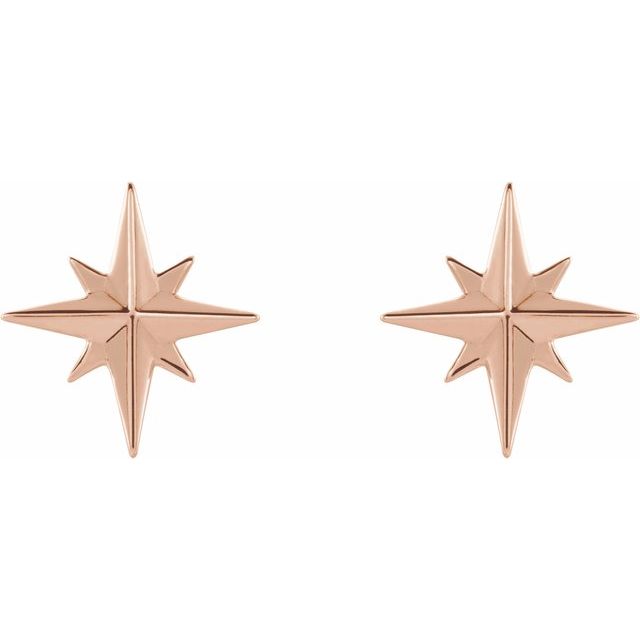 14K Star Earrings