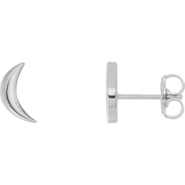 Sterling Silver Crescent Moon Earrings