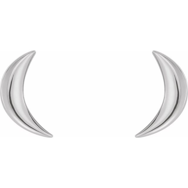 Sterling Silver Crescent Moon Earrings