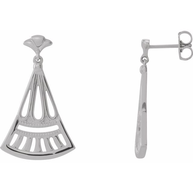 Sterling Silver Vintage-Inspired Dangle Earrings