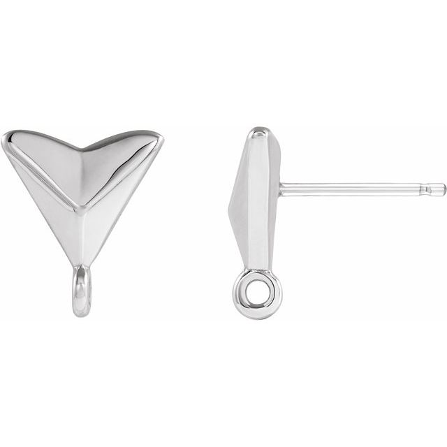 Sterling Silver Geometric Earring Top