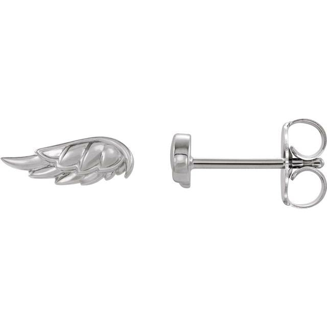 Sterling Silver Angel Wing Earrings