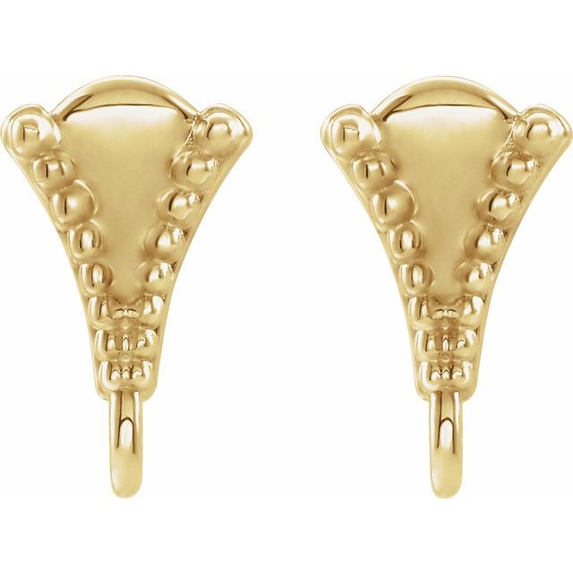 18K Geometric Earring Top