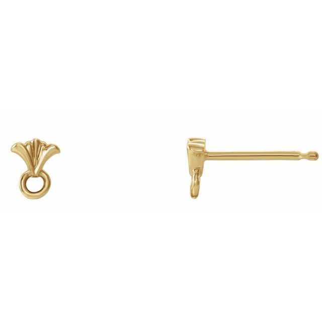 14K Vintage-Inspired Earring Top