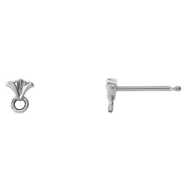 Sterling Silver Vintage-Inspired Earring Top
