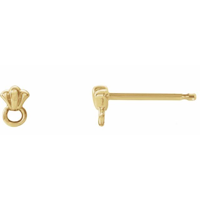 18K Vintage-Inspired Earring Top