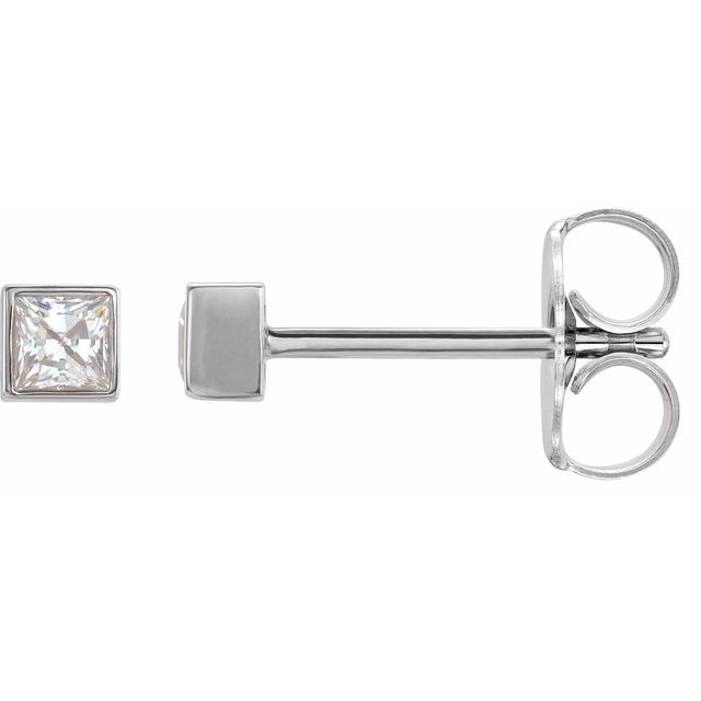 14K 1/3 CTW Lab-Grown Diamond Bezel-Set Earrings