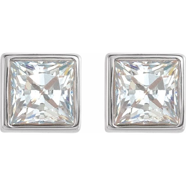14K 1/3 CTW Lab-Grown Diamond Bezel-Set Earrings