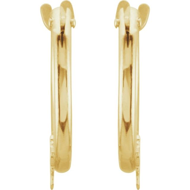 14K Star Hinged Hoop Earrings