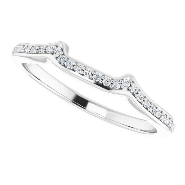 14K .08 CTW Natural Diamond Band for Square Ring
