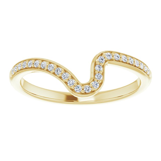 14K 1/10 CTW Natural Diamond Band for Round Ring