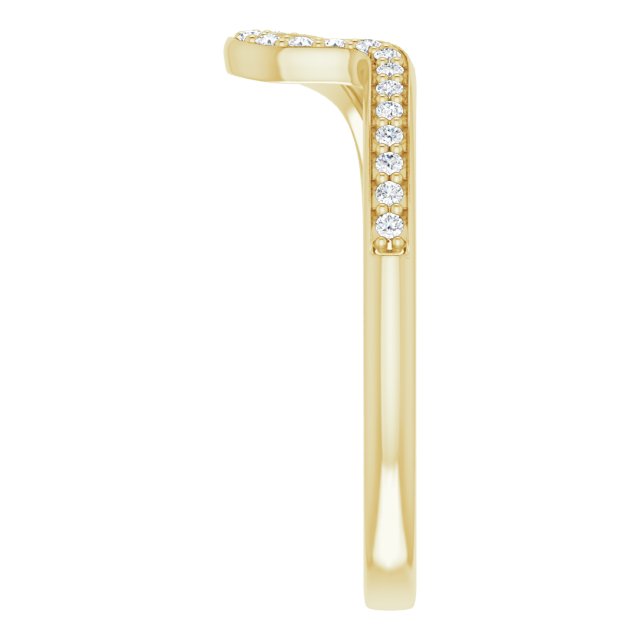 14K 1/10 CTW Natural Diamond Band for Round Ring
