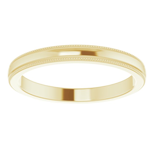 14K Yellow Milgrain Matching Band