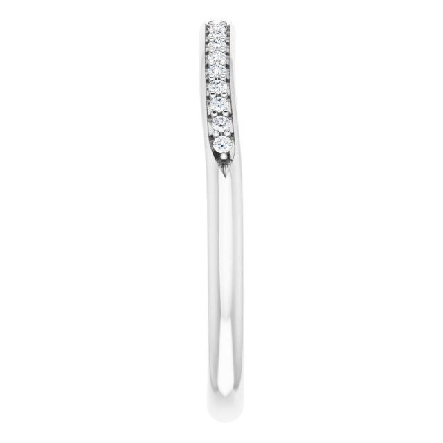 14K 1/10 CTW Diamond Band for Round Ring