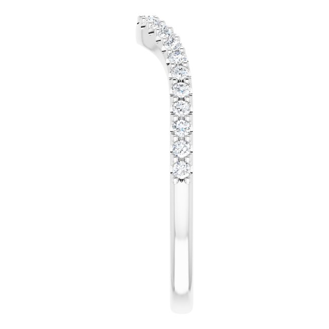 14K 1/4 CTW Natural Diamond Band for Cushion Ring