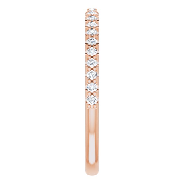 14K Rose 1/5 CTW Natural Diamond Band