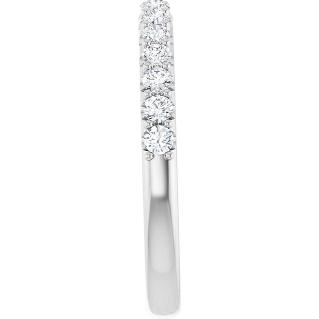 14K 3/8 CTW Natural Diamond Band for Oval Ring