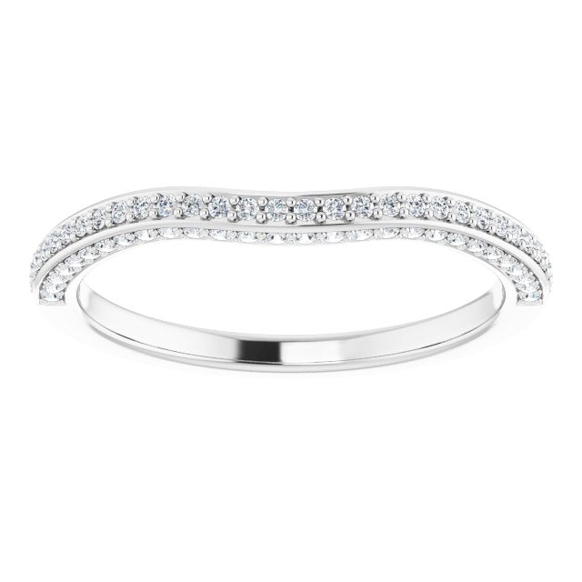 14K 1/6 CTW Natural Diamond Band for Round Ring