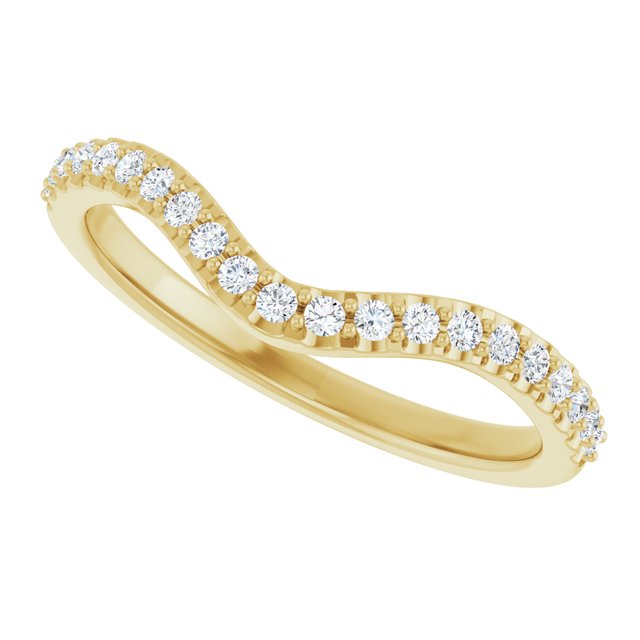 14K Yellow 1/5 CTW Natural Diamond Band